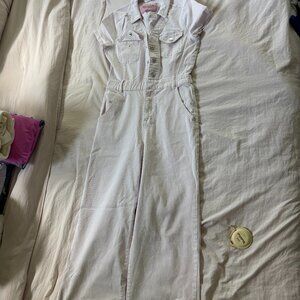 NWOT Juicy Couture Utility Jumpsuit Pink Marshmallow Denim Small